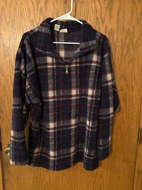 Cozy Plaid Fleece Pullover